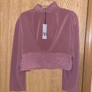 Zara Mauve Blouse